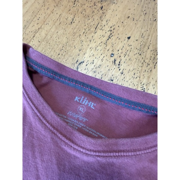 Kuhl Wildfibre Performance T Shirt Men's Size X Large Maroon Red Thick Warm - Picture 3 of 8